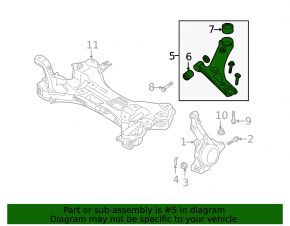 Lower control arm front right Kia Optima 11-15 aluminum