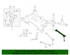 Upper Rear Left Transverse Arm Infiniti Q50 14-20