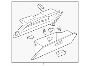 Glove box, glove compartment Lexus ES300 ES330