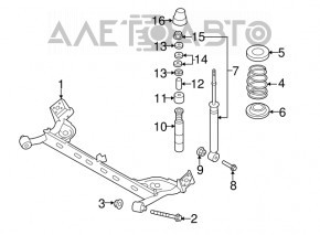 Rear beam Nissan Leaf 18-