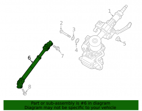 Steering cardan joint Hyundai Santa FE Sport 17-18 rest