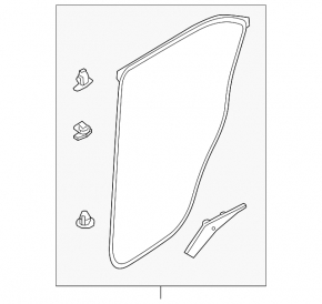 Door seal rear right Mitsubishi Eclipse Cross 18-24
