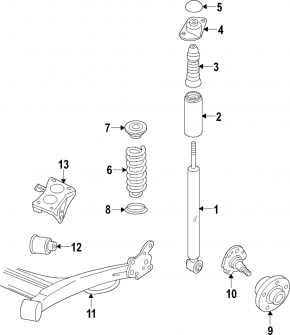 Rear beam Audi A3 8V 15-19