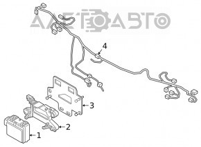 BMW 3 G20 19-22 front bumper wiring for parking sensors
