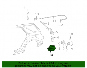 Ventilation shield left Lexus RX300 98-03