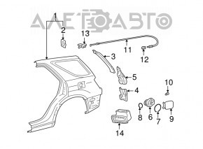 Ventilation shield left Lexus RX300 98-03