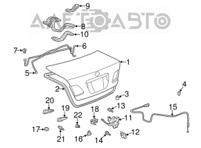 Lexus ES300 ES330 Trunk Lid Lock