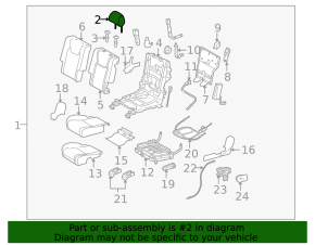 Rear left headrest for Lexus RX350 RX450h 10-12 leather, beige