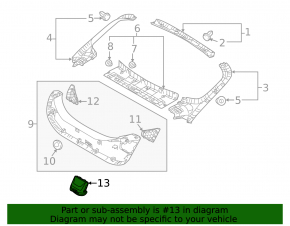 Inner tailgate handle Hyundai Ioniq 17-22 black