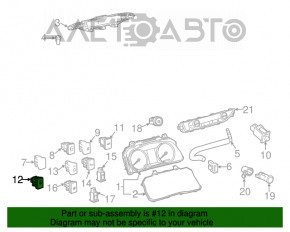 Wiper Zone Heating Button Toyota Highlander 14-19