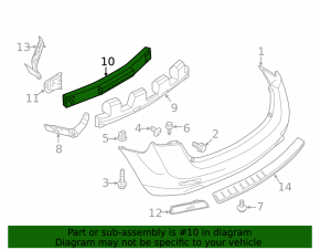 Nissan Murano z51 09-14 rear bumper reinforcement
