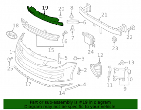 Front Bumper Absorber Kia Optima 16-18 prerest USA