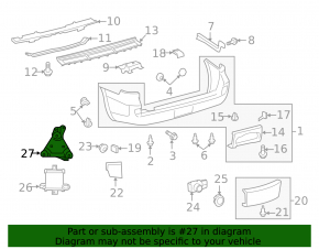 Blind Spot Sensor Bracket (BSM) Left Lexus LX570 16-21 Rest