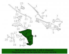 Audi Q5 8R 09-17 washer reservoir without neck, without sensor