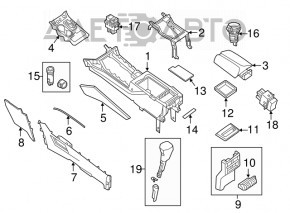 Armrest Nissan Murano z52 19- leather black