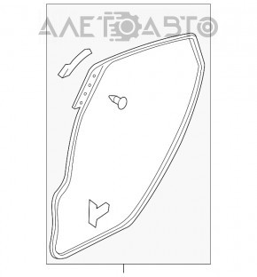 Door seal rear right Mazda3 03-08 HB