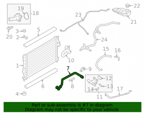 Upper Coolant Hose for Ford Escape MK3 13-16 2.0T
