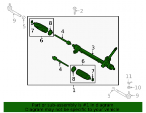 Mazda CX-3 16-21 Power Steering Rack, 2.0