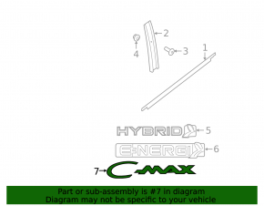 Emblem inscription C-MAX front left Ford C-max MK2 13-18