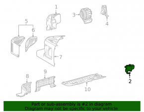 Right air duct for the high-pressure radiator of a Lexus ES300h 19-26