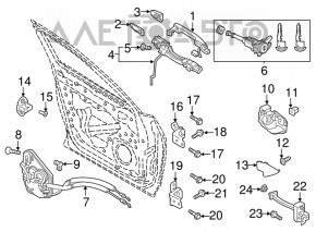 Door handle inner rear right Mazda CX-5 17-