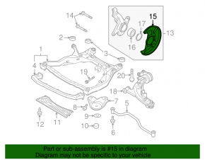 Brake Disc Cover Front Left Mazda CX-7 06-12