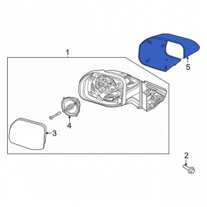 Side Mirror Cover Left Ford Bronco Sport 21-25 Structure