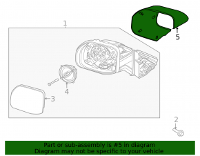 Side Mirror Cover Left Ford Bronco Sport 21-25 Structure