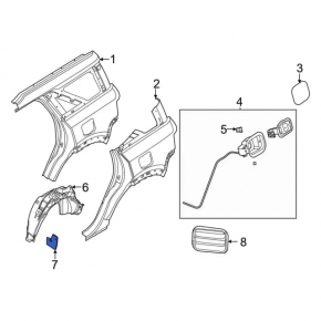Rear mudguard mudguard left Ford Bronco Sport 21-25