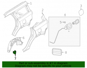 Rear mudguard mudguard left Ford Bronco Sport 21-25