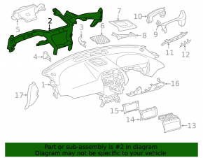 Under-torpedo pipe reinforcement Jaguar F-Pace X761 17-