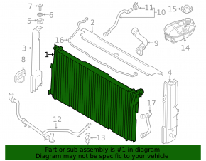 Radiator cooling water BMW 3 F30 12-15 3.0T, M pack