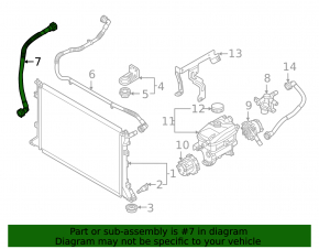 Right lower cooling system hose for Kia EV6 22-24