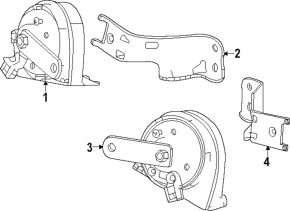 Left high signal bracket Honda Accord 23- on the body