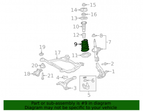 Front left spring Toyota Sienna 17-20 FWD