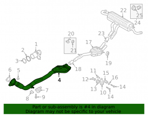 Exhaust line center section Audi Q7 20-26 3.0T MHEV
