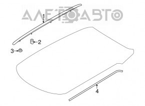 Roof rail right Mini Cooper Countryman R60 10-16 silver, scratches