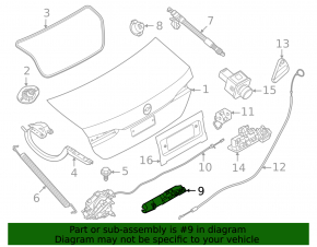 BMW 5 G60 24-25 Trunk Lid Lock