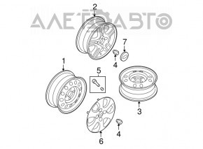 Wheel nut d21 M12x1.5 Kia Optima 11-13 type 1