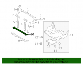 TV panel radiator assembly Subaru b10 Tribeca without top bar