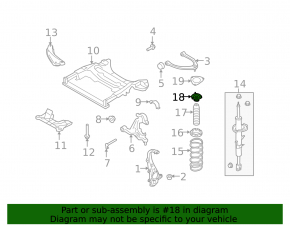 Shock absorber support front left Infiniti G25 G35 G37 4d 06-14