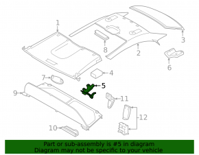 Headlining front part BMW 4 F33 14-20 convertible, black