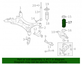 Rear left spring Nissan Murano z52 15-24 stiffness 2 pink white