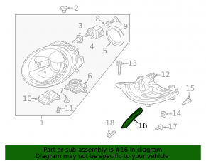 Headlight mount right VW Beetle 12-19 metal