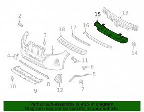 Upper front bumper absorber for Nissan Kicks 2021-2025