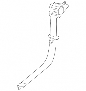 Seat belt rear center Subaru Outback 20-23 black