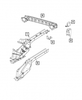 Rear bumper reinforcement Jeep Renegade 15-22 prerest with hook Trailhawk