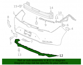 Acura Integra 23-25 rear bumper lip structure