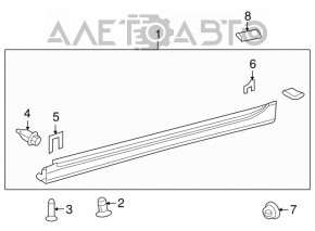 Right threshold Lexus Hs250h 10-12