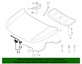 Hyundai Venue 20-25 Hood Lock